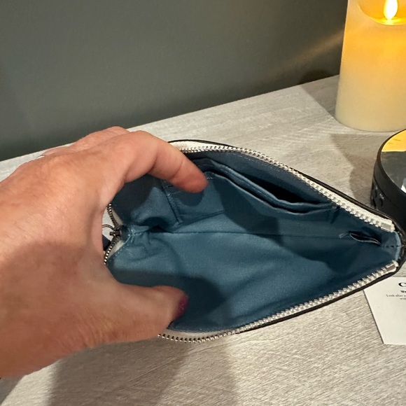 Coach White and Blue Wristlet - Picture 5 of 6